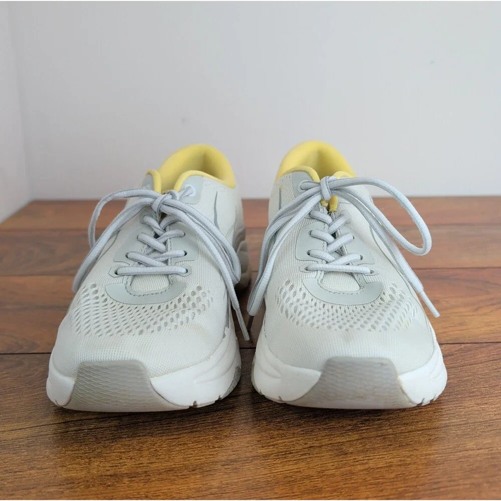 Dansko Women's Pace Mesh Comfort Walking Sneaker Shoes White/Yellow, 40, US 9.5